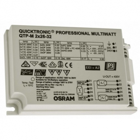 Ballast Electronique D/E-T/E 1x26-42W OSRAM