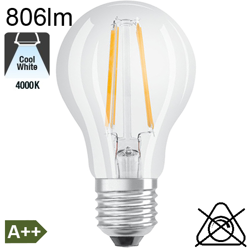 Ampoule standard LED dimmable E27 9W 806lm 4000K