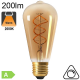 Edison ST64 Twisted Ambrée LED E27 200lm 2000K Dimmable