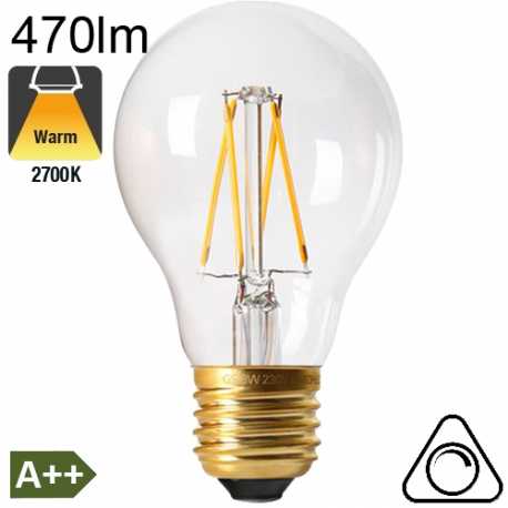 Standard LED E27 470lm 2700K Dimmable