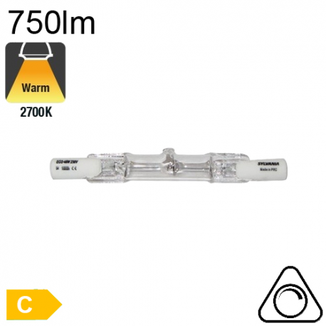 Tube LED R7s 78mm remplace tube halogène 48W - DURALAMP LF1970W