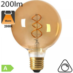 Globe Twisted LED E27 200lm 2000K Dimmable