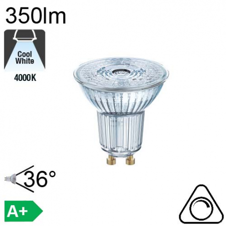 Spot LED GU10 350lm 4000K 36° Dimmable