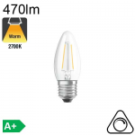 Flamme LED E27 470lm 2700K dimmable