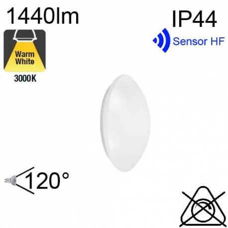 Hublot LED IP44 18W 1440lm 3000K sensor HF