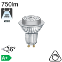 Spot LED GU10 750lm 4000K 36° Dimmable