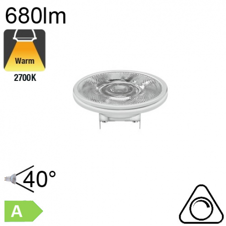 AR111 LED G53 680lm 40° 2700K Dimmable