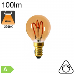 Sphérique Filament Loops LED E14 100lm 2000K Ambrée Dimmable