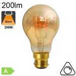 Standard Filament Loops LED B22 200lm 2000K Ambrée Dimmable