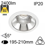 Downlight Led IP20 28W 2400lm 3000K Dimmable
