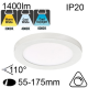 Downlight Blanc IP20 18W 1400lm CCT 3000K/4000K/6000K Dimmable